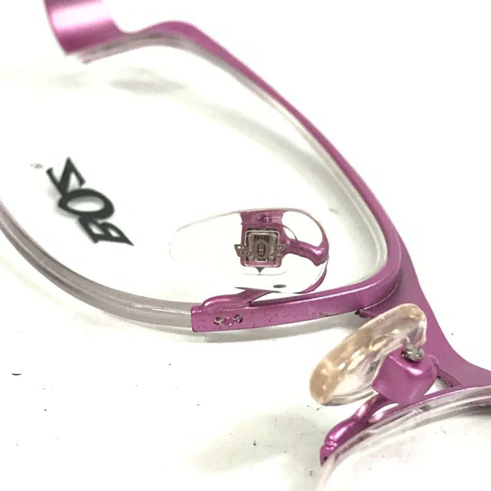 BOZ Eyeglasses Frames WELL 9082 Purple Brown Cat Eye Half Rim 52.5-18-140